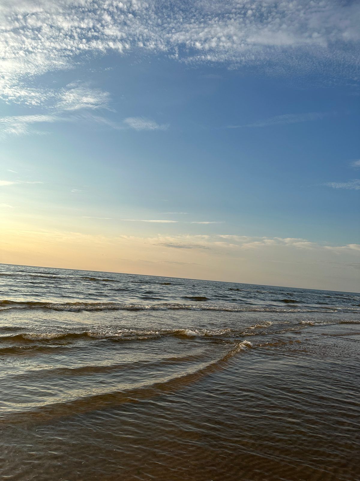 A flat, empty photo of the sea.